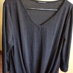 3/4 sleeve gray top